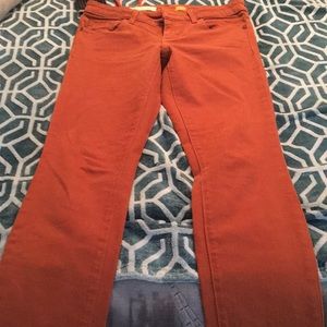 Anthropologie Pilcro Pants Burnt Orange Sz 28
